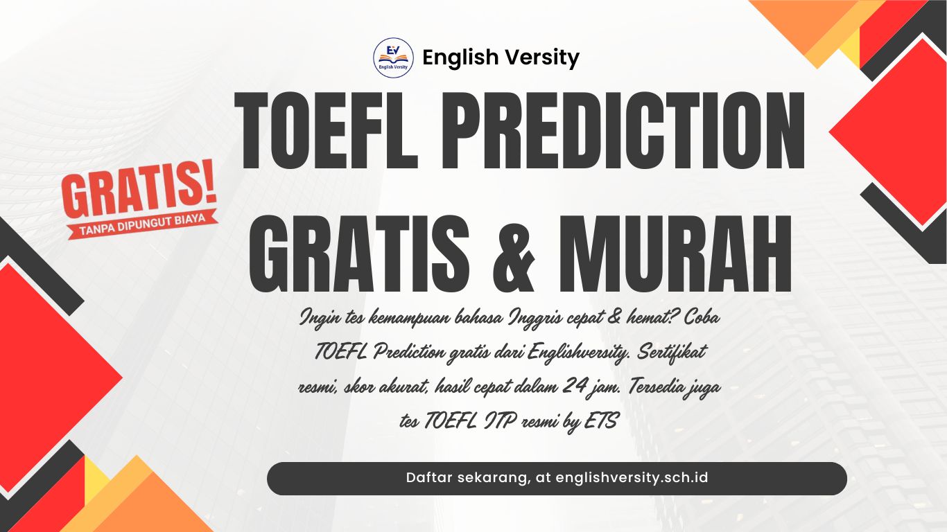 TOEFL Prediction Gratis & Murah | Sertifikat Cepat untuk Beasiswa & Kerja
