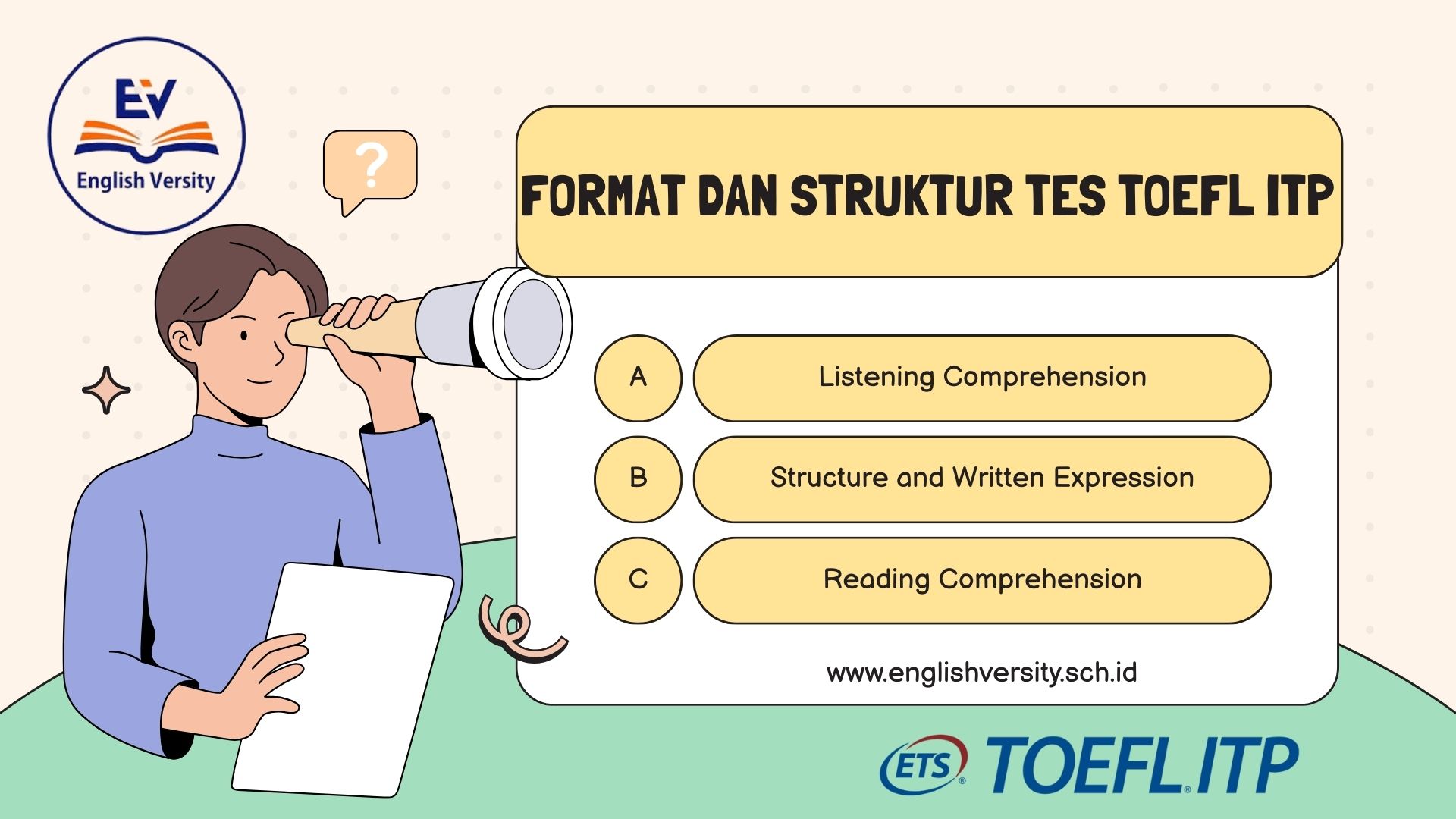 Format dan Struktur Tes TOEFL ITP