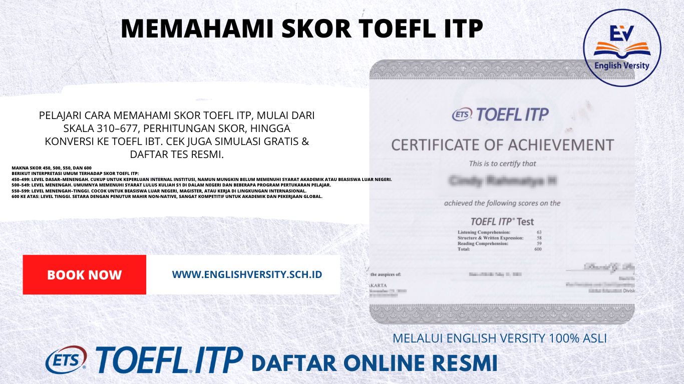 Memahami Skor TOEFL ITP