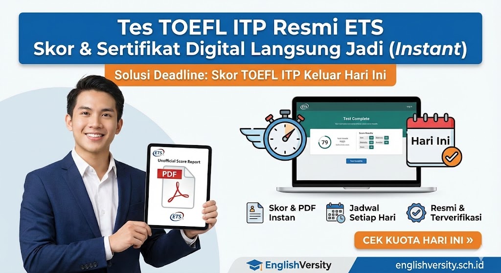 Tes TOEFL ITP Resmi ETS (Instant)
