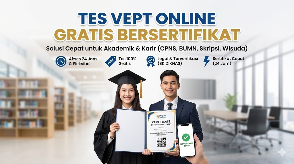 Tes VEPT Online Gratis Bersertifikat untuk Akademik dan Karir